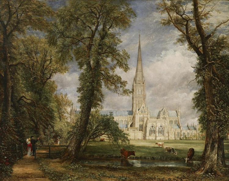  Salisbury Cathedral from the Bishop's Grounds (mk09)